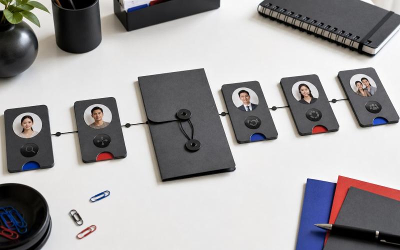 Các thẻ hồ sơ khách hàng được kết nối giữa những điểm chạm Marketing, Sales và chăm sóc sau bán.